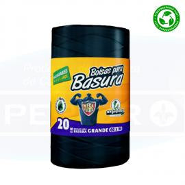 Bolsa para basura Anguiplast negra 60x90   1 rollo