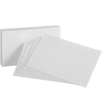 Tarjetas Pen+Gear blancas 20.3 x 12.7 cm block con 50 piezas